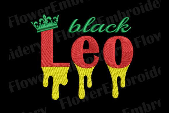 Leo Zodiac Embroidery Design